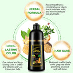 3-in-1 Herbal Black Hair Dye Shampoo - Instant Natural Black in 5 Minutes